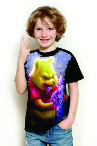 Camiseta Criança Frete Grátis Ursinho Pooh Assassino