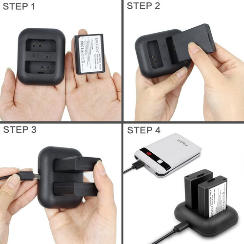 Pack De 2 Baterías Con Cargador Para Canon Eos Rebel T3 T5