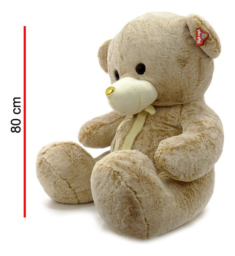 Peluche Oso Sentado De Piel 80cm (11678)