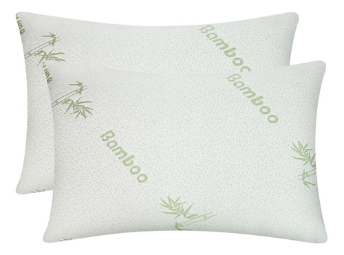 Almohada Memory Foam Bambú Premium Cómoda Ergonómica 2 Pzs