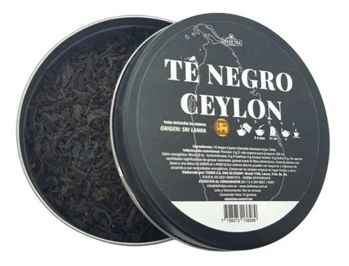 Te En Hebras Delhi Tea Te Negro Ceylon India Lata X 15gr