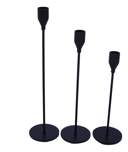 Candelabro De Metal Negro Para Decoración De Mesa Para Boda