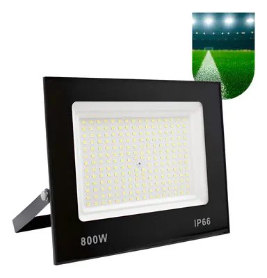 Refletor LED Holofote 800W para Exterior com Luz Branco Frio 6500k