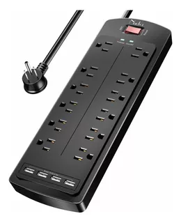 Power Strip Nuetsa Surge Protector With 12 Outlets And 4 Usb