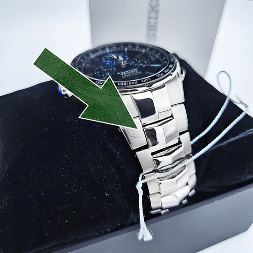 Reloj cronógrafo solar Seiko World Time Sapphire Ssg009, color de la correa: plata, color del bisel, color negro, color de fondo negro