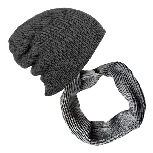 Combo Gorro Tuka+bufanda Cuello Fibra Acrílic Fashion 