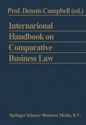 Libro International Handbook On Comparative Business Law ...