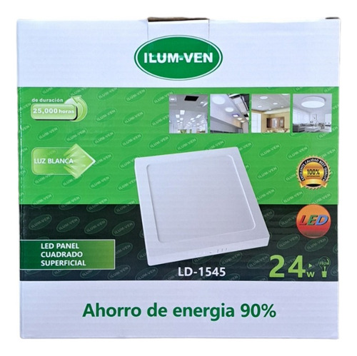 Lampara Led Superficial Cuadrada 24w Ilum-ven