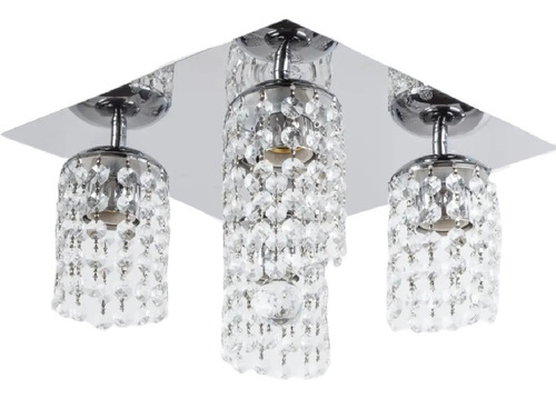Imagen 6 de 10 de Aplique 1 Luz Lyon Cromo Base Acero Inoxidable Apto Led