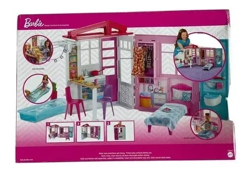 Casa da Barbie c/ Slide e Piscina, Elevador, Pet e Acessórios - Presente p/  Crianças 3-7 anos em Promoção na Americanas