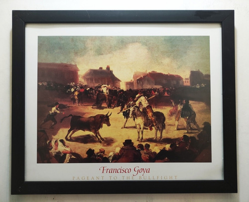 Corrida De Toros _ Goya . Litografía Enmarcada 50 X 40 Cms