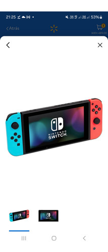 Nintendo Switch Neon Blue And Neon Red Joycon. Color Rojo