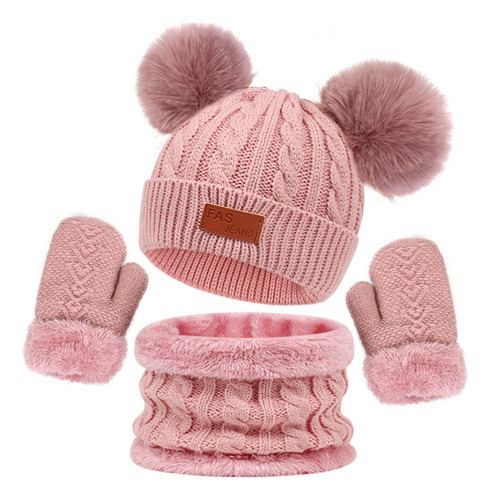 Conjunto De Gorro, Bufanda Y Guantes De Invierno Para Niños