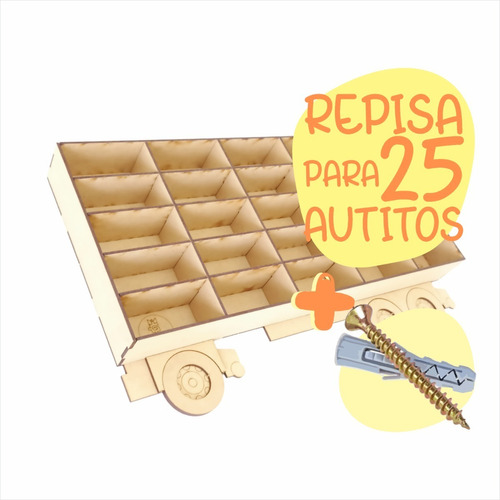 Acoplado Para Camión Repisa Para 25 Autitos De Escala 1:64