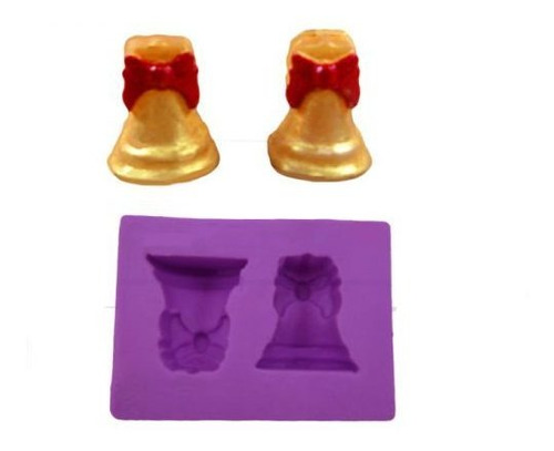 Molde Forma Silicone Sinos Mini 2cav.