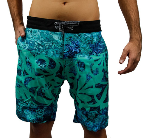 Bermuda Praia Boardshort Smoke Flower