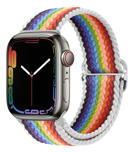 Correa Nylon Trenzado +hebilla Para Apple Watch Todas Series