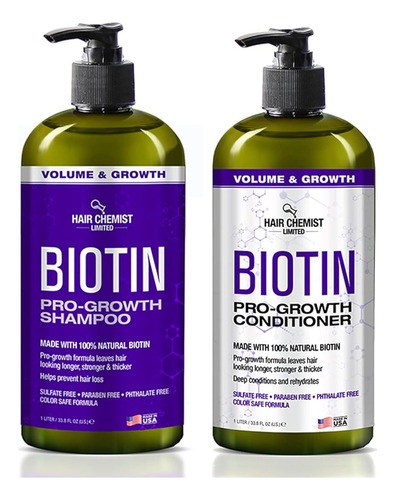 ~? Set De Champú Y Acondicionador Hair Chemist Biotin Pro-gr