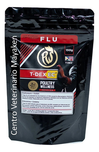 Alimento T-dex Ecu-flu 150 G & Gallos & Coriza Y Neumonia