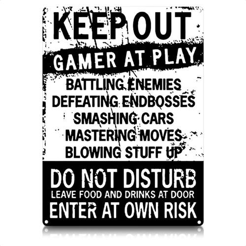 Kalan Keep Out Gamer At Play Enter At Own Risk - Cartel...