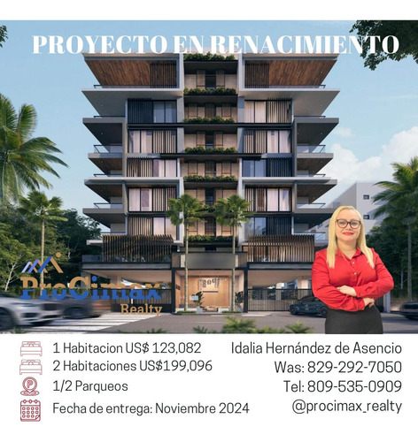 Proyecto De Apartamentos Modernos De 1 Y 2 Habitaciones En Renacimiento.