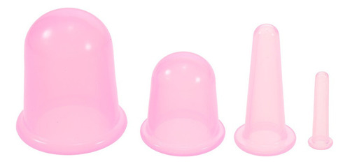 4pcs 4 Tamaños Silicona Taza De Masaje Facial Ventosas De