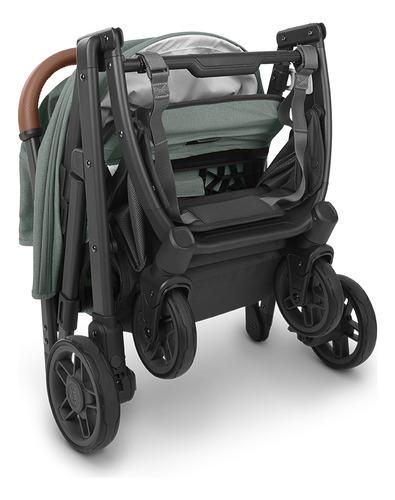 Coche Liviano Compacto Uppababy Minu V2 Color Verde Chasis Negro
