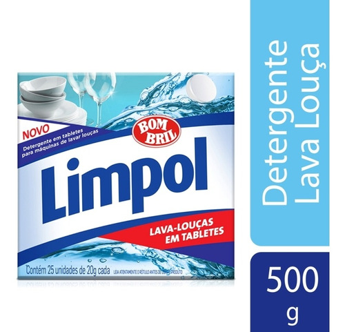 Imagem 1 de 1 de Detergente Limpol Maquina De Lavar Tablete 500g