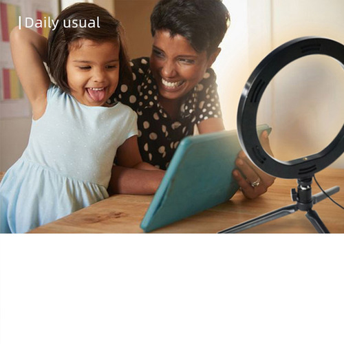Luz Aro Led Regulable En Trípode Para Selfie 10 In