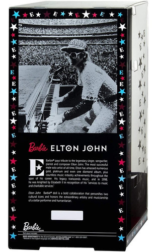 Barbie Muñeca Elton John Signature Bght52 30 Cm