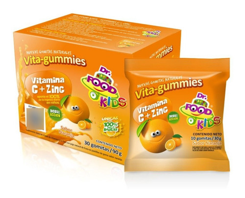 Vita Gummies Vitamina C + Zinc (30 Gomitas) - Dr Food Kids
