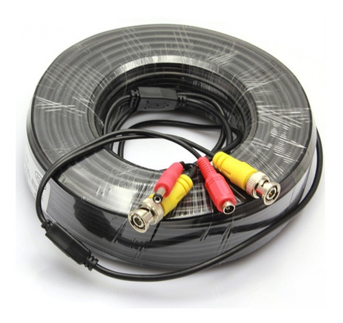 Cable De Video Delta Bnc Macho Macho + Pwr Cctv De 20 Metros