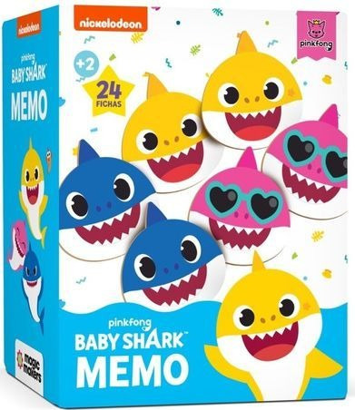 Baby Shark Memo - 24 Fichas - Nickelodeon - Memo Test 