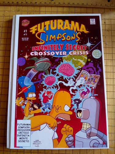 Imagen 1 de 6 de Simpson Futurama Crossover Español Pasta Dura Comic Libro