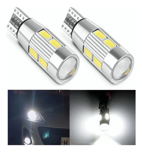 2pz Led Faros T10 Lupa Canbus Pellizco Luz Interior Auto 12v