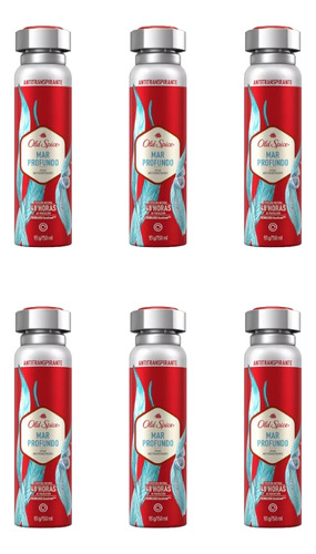 Desodorante Aero Old Spice 150ml Mar Profundo-kit C/6un
