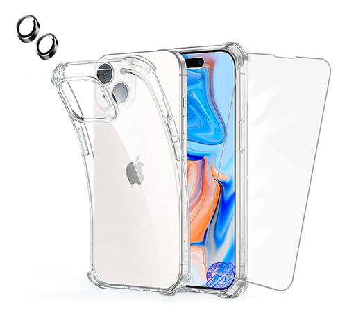 Funda Transparente Case Para iPhone 15 Protector Super Pack!