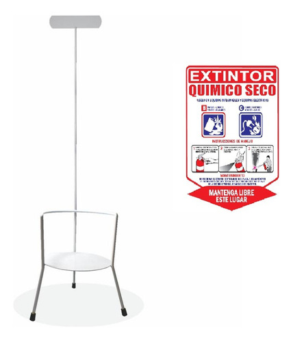 Soporte Tipo Oficina Para Extintor X 10 Lb Pedestal 