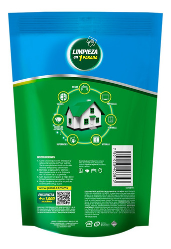 Pinol Poder Vidrios Y Superficies Pouche 450ml
