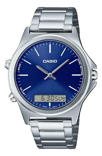Casio Mtp-vc01d-2e Reloj De Zona Horaria Dual Digital Analóg