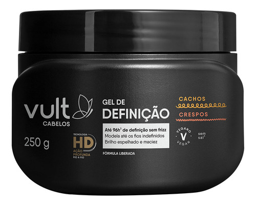 Vult Cabelos Cachos E Crespos - Gel De Definição 250g