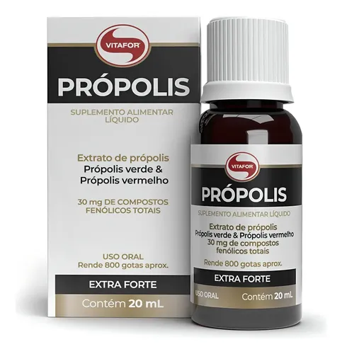 Suplemento Própolis Vitafor Extrato Verde e Vermelho 20ml