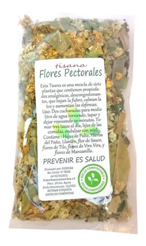 Flores Pectorales X 20 G Hierbas Cosecha 