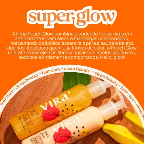 Peach Glow - Kit Day By Day - Shampoo + Máscara 200ml - Virá Virá
