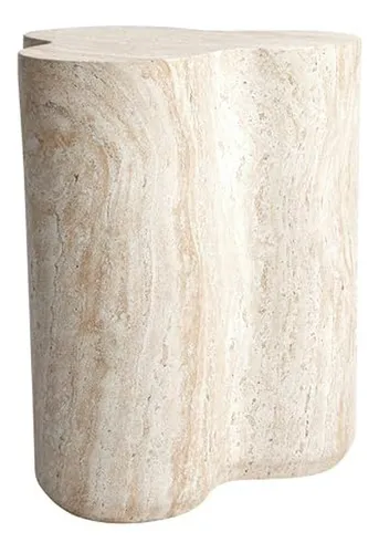 Mesa Lateral De Piedra Travertino Italiano 14 4 X13 8 X17 8