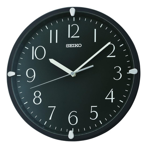 Reloj De Pared Seiko Kuota, Negro