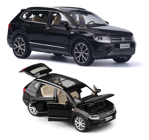 D Vw Volkswagen Tiguan Miniatura Metal Coche Con Luz Y