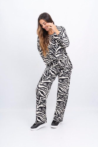 Conjunto De Buzo Y Pantalón Lanilla Morley Print De Dama