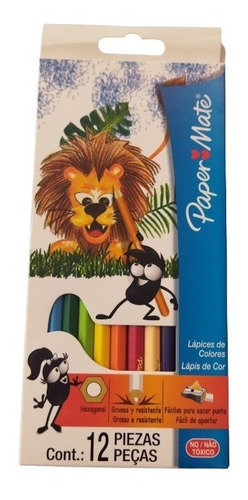 Creyón De Madera / Colores Paper Mate 12 Colores Pack 2