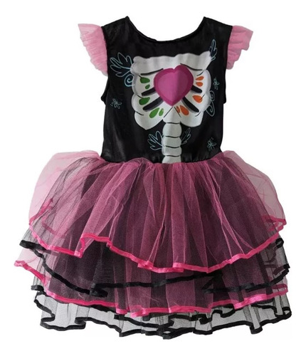 Disfraz Bruja Esqueleto Niña Halloween Newtoys Original